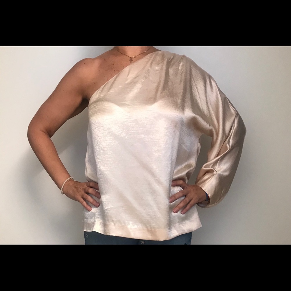 Rachel Roy Sleeve One Shoulder Blouse